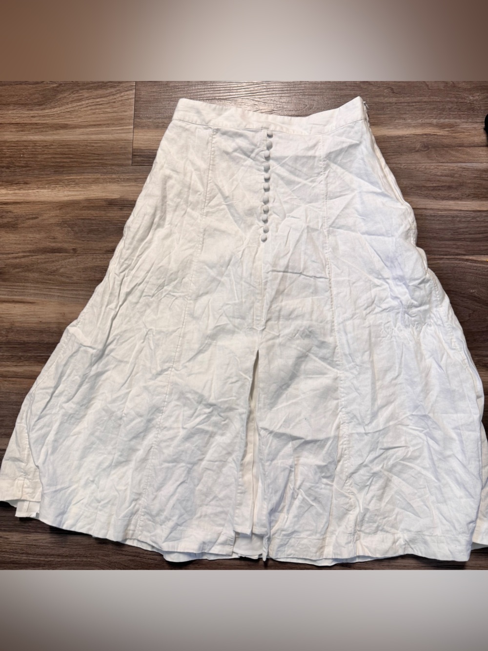BANANA REPUBLIC White Button-Front A-Line Women's Skirt